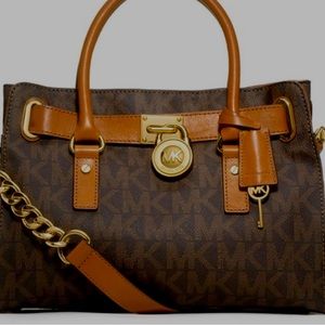 Michael Kors Medium brown leather Hamilton Purse